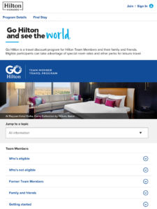 Go HIlton program information