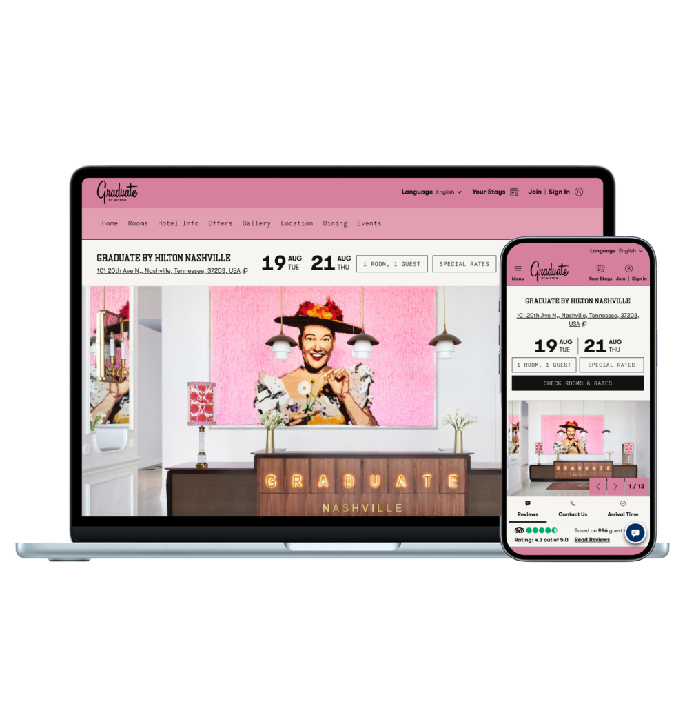 I led the UX for a new, scalable Hilton Hotel Homepage template that increased user engagement.